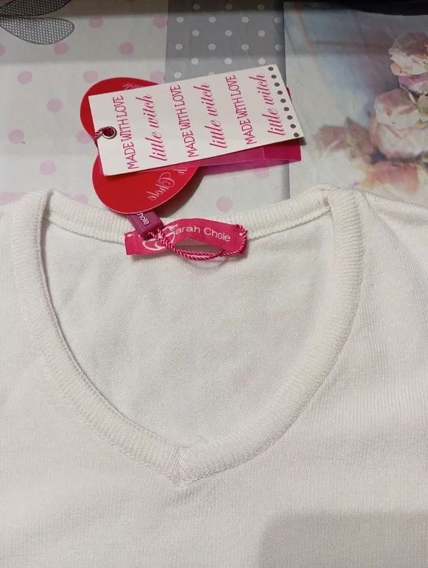 Maglioncino bianco bambina taglia 9-10 anni (134)