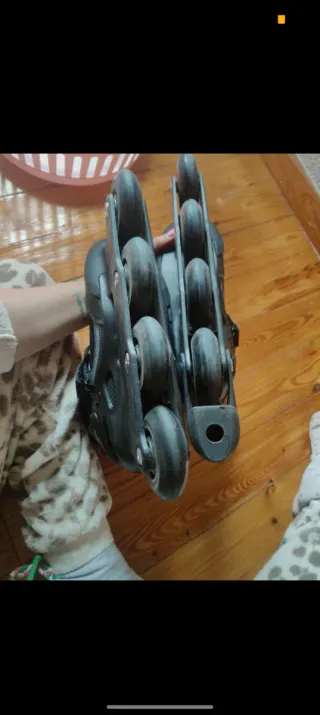 Patines en línea Oxelo active fit.3 negros y rosas