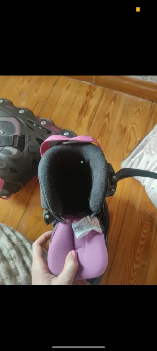 Patines en línea Oxelo active fit.3 negros y rosas