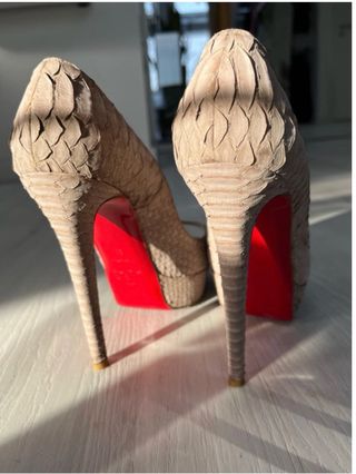 Zapatos Christian Louboutin Lady Peep Piton