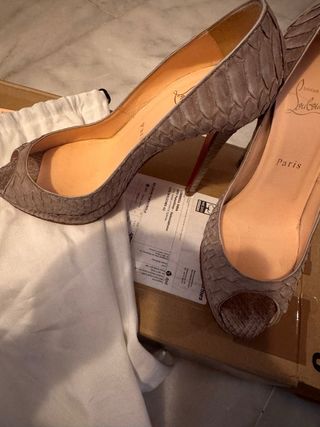 Zapatos Christian Louboutin Lady Peep Piton