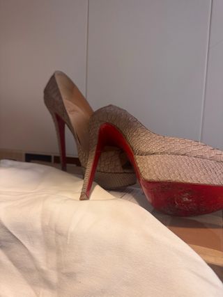Zapatos Christian Louboutin Lady Peep Piton