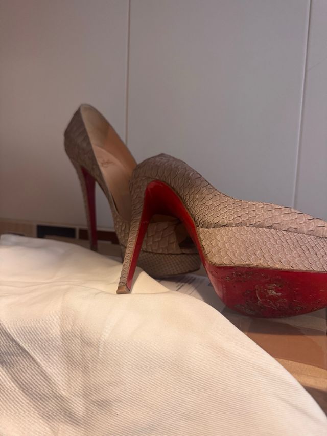 Zapatos Christian Louboutin Lady Peep Piton