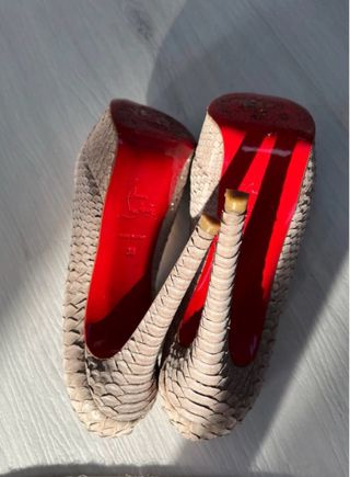 Zapatos Christian Louboutin Lady Peep Piton