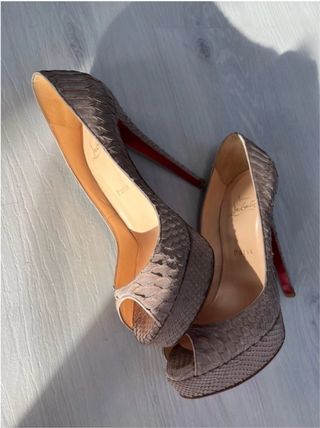 Zapatos Christian Louboutin Lady Peep Piton