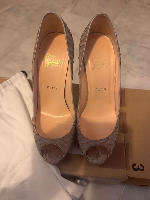 Zapatos Christian Louboutin Lady Peep Piton