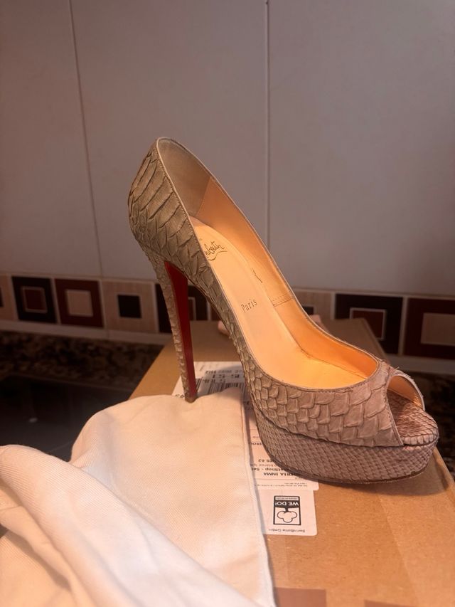 Zapatos Christian Louboutin Lady Peep Piton