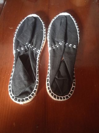 Zapatillas de esparto negras