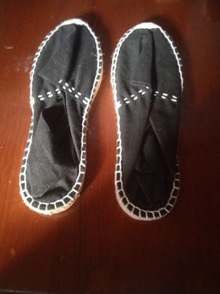 Zapatillas de esparto negras