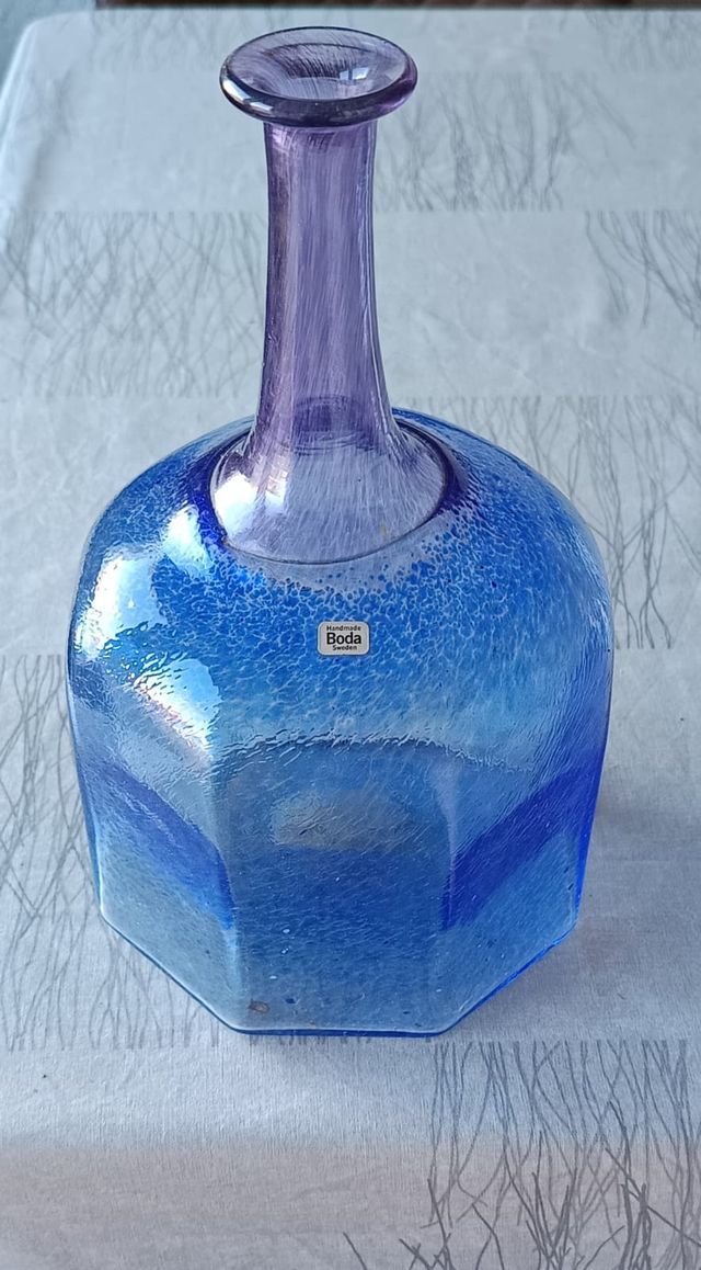 Botella decorativa de vidrio soplado Boda Sweden