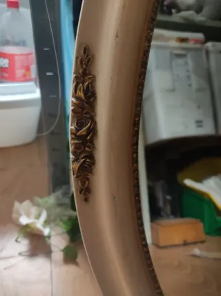 Espejo antiguo madera y cristal