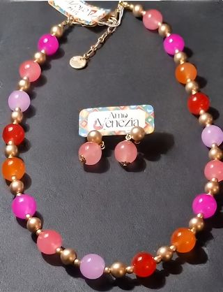 Set Collana e Orecchini Amo Venezia, in cristalli