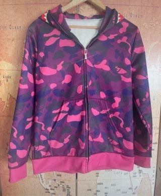 Sudadera Bape Camuflaje Rosa y Morado