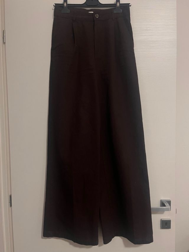 Pantaloni larghi marrone