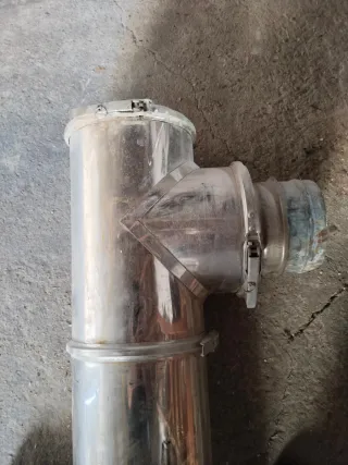 Tubos de chimenea/calefacción: codo 45º y T