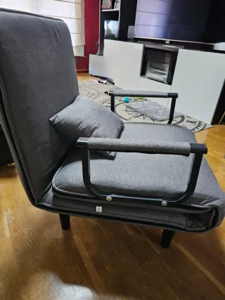 Sofá cama plegable gris
