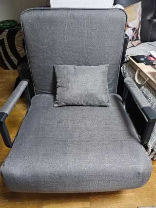 Sofá cama plegable gris