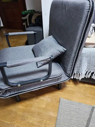 Sofá cama plegable gris