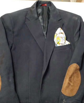 Blazer negro mujer con pañuelo