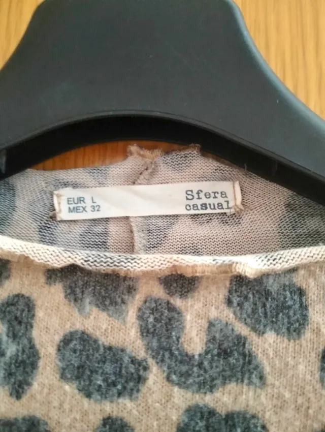 Vestido punto estampado animal print