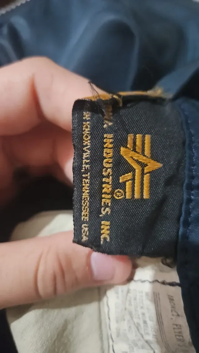 Chaqueta Alpha Industries Azul Naranja