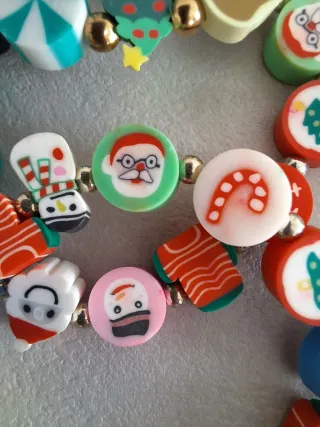 Set 11 Braccialetti Elastici Bambini Natale