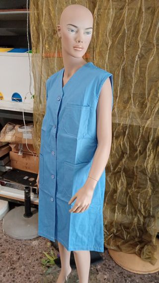 Bata de trabajo azul