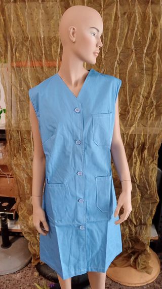 Bata de trabajo azul