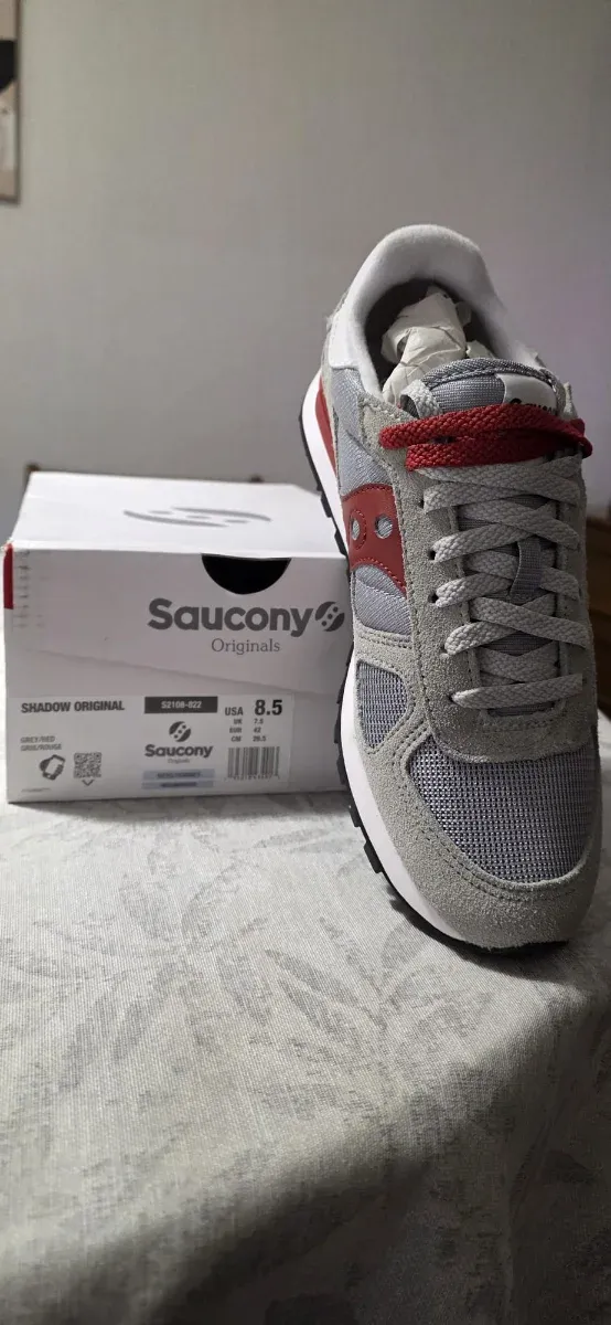 Saucony Shadow Original Talla 42 Gris/Rojo