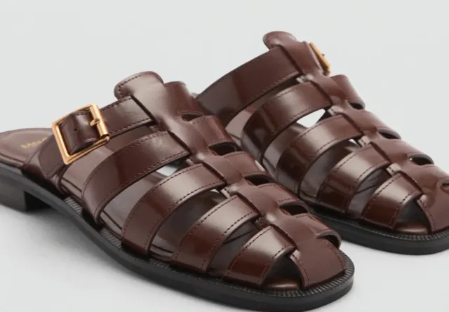 Sandalia cangrejera piel 100% piel (sin estrenar)