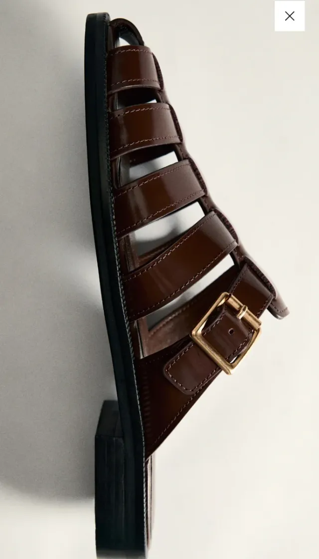 Sandalia cangrejera piel 100% piel (sin estrenar)