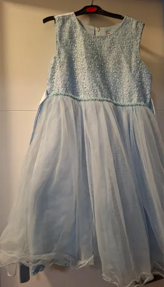 Vestido fiesta niña 7/8 años azul