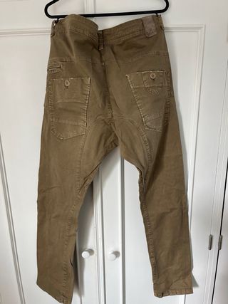 Pantalón Individual Diseño Italiano Hombre Marrón