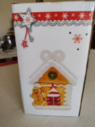 Scatola ceramica decorata Natale.