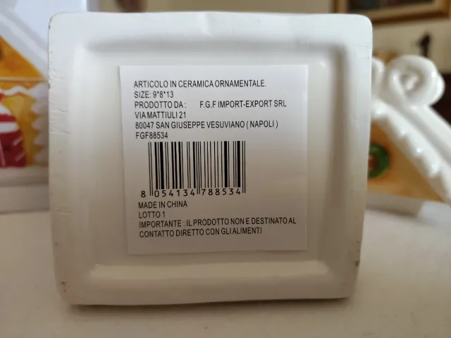 Scatola ceramica decorata Natale.