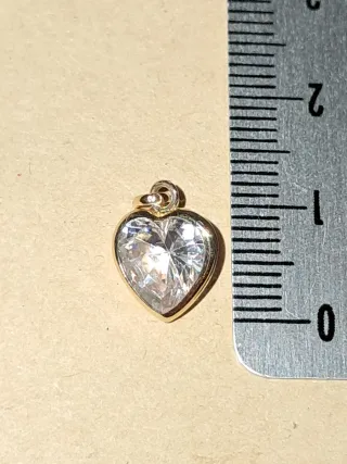 Colgante Corazón Oro 18k Zirconita