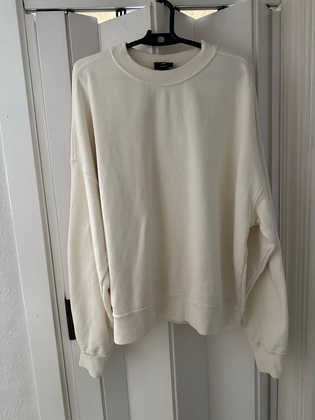 Jersey H&M blanco overzise talla M