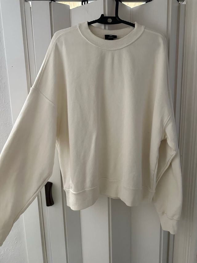 Jersey H&M blanco overzise talla M