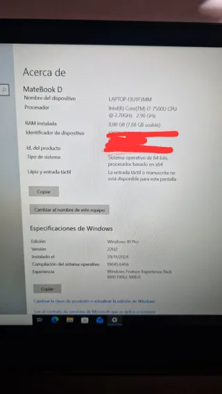 Portatile Huawei + Cuffie + Lettore impronte