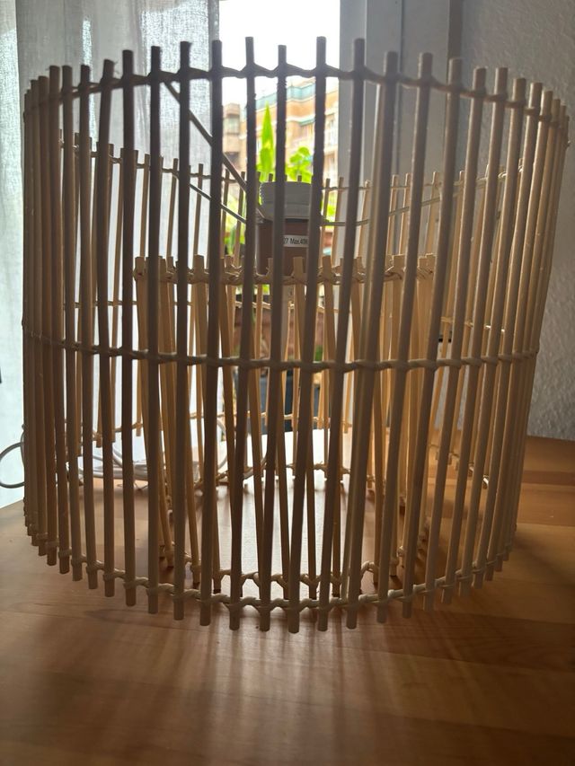 Lampada a sospensione in bambù