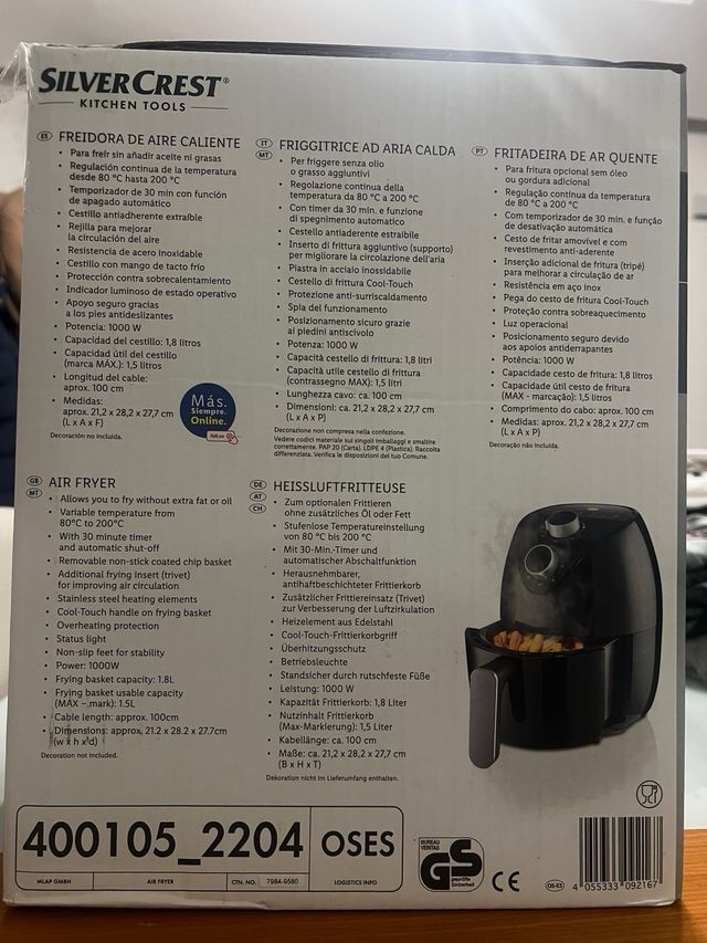 Friggitrice ad aria SilverCrest 1,5L
