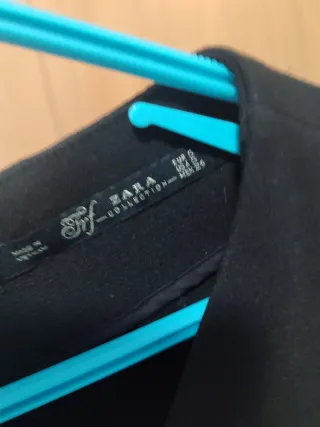 Vestido Zara Negro Manga 3/4