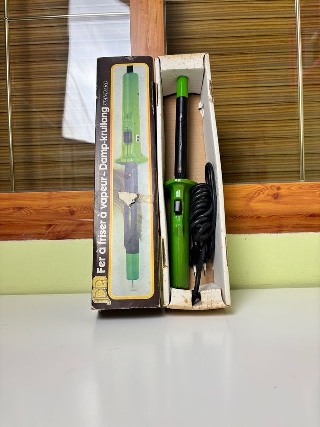 Rizadora JDR vintage de vapor con caja original