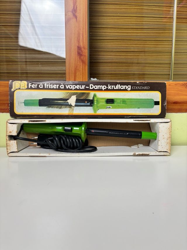 Rizadora JDR vintage de vapor con caja original