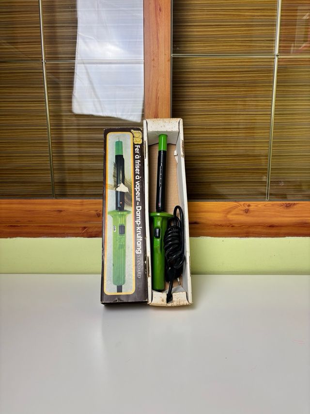 Rizadora JDR vintage de vapor con caja original