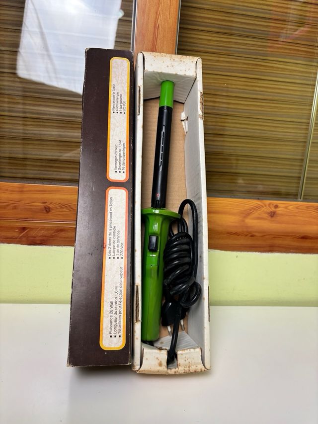 Rizadora JDR vintage de vapor con caja original