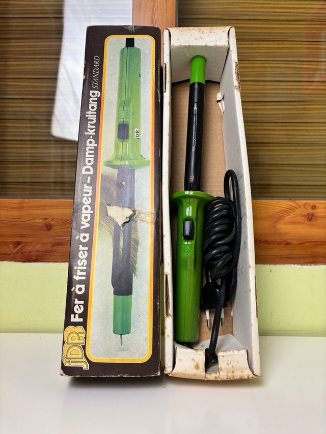 Rizadora JDR vintage de vapor con caja original