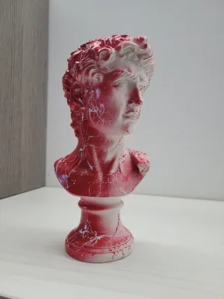 Statua David Pop Art Rossa