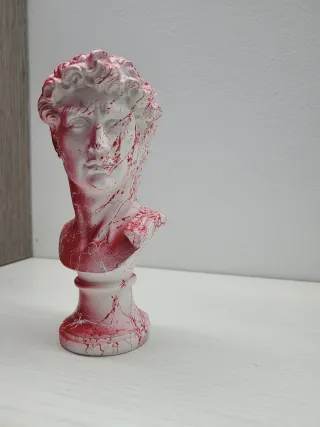 Statua David Pop Art Rossa