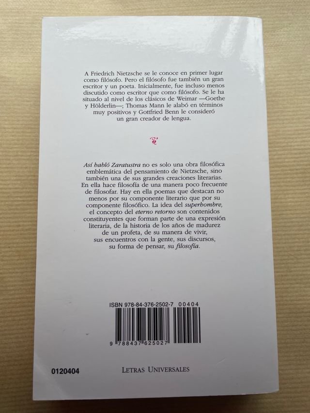 Así habló Zaratustra (Letras universales/ Unive...